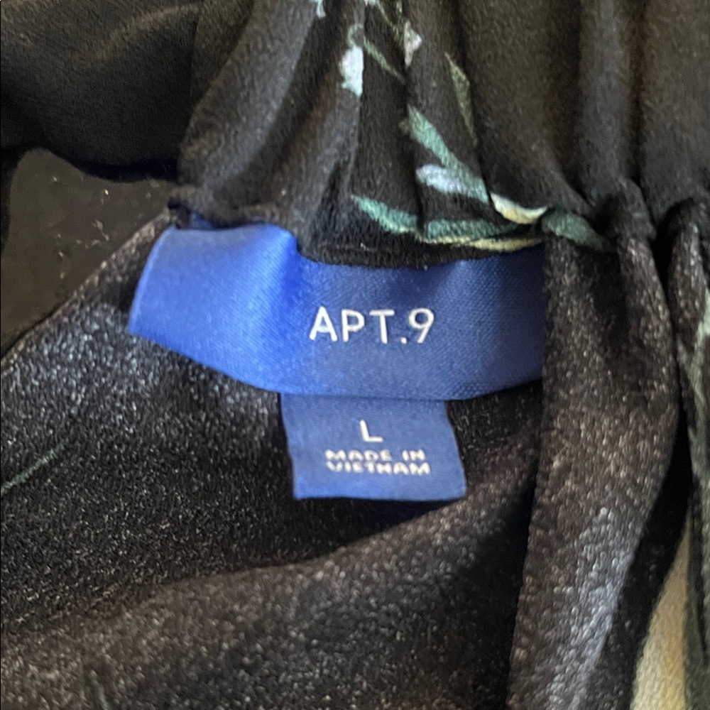 Apt 9 Black Floral sleeveless Keyhole Back Dress - Picture 5 of 7